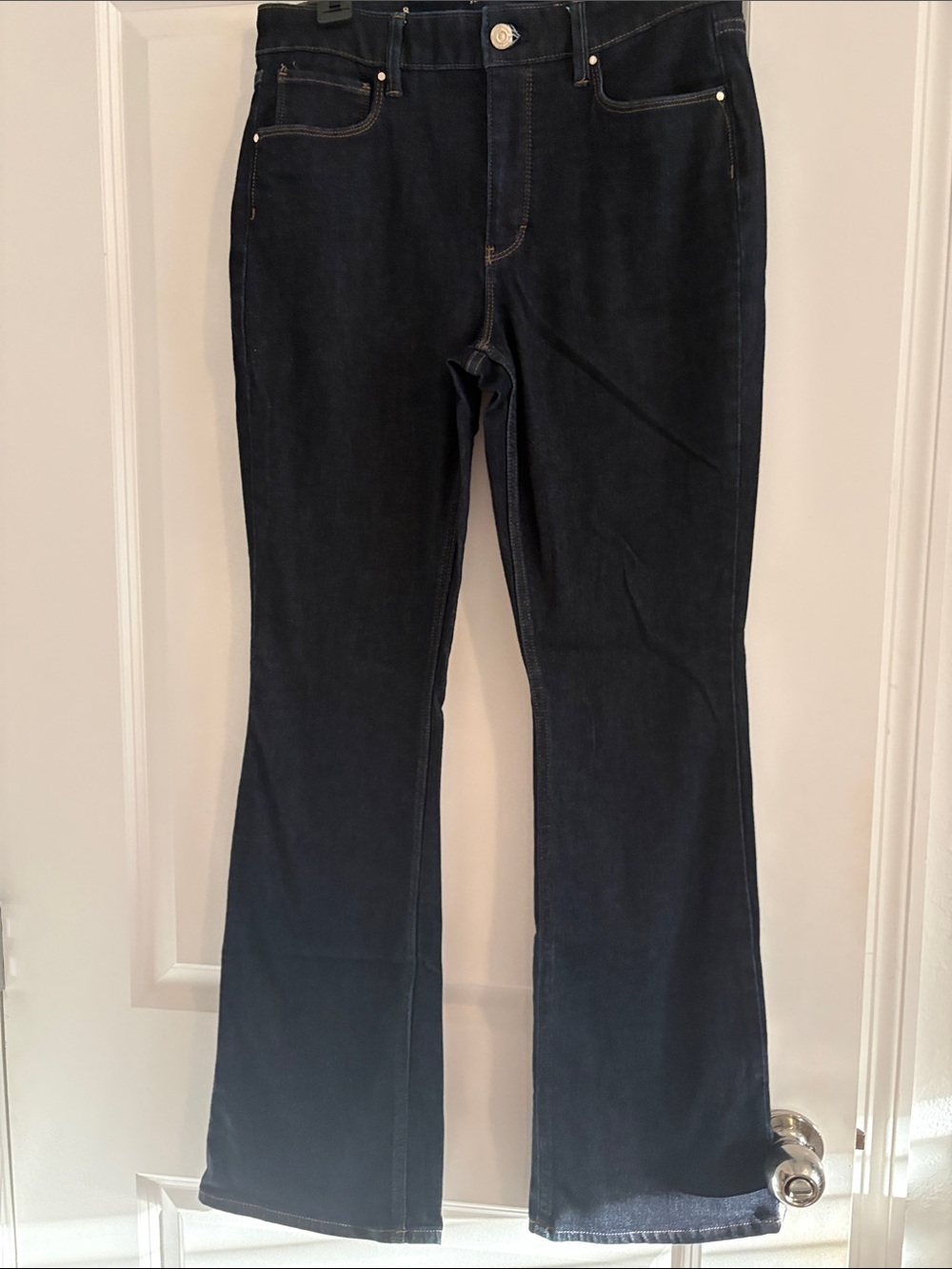 White House Black Market Dark Navy Wide Leg Jeans - Picture 1 of 3